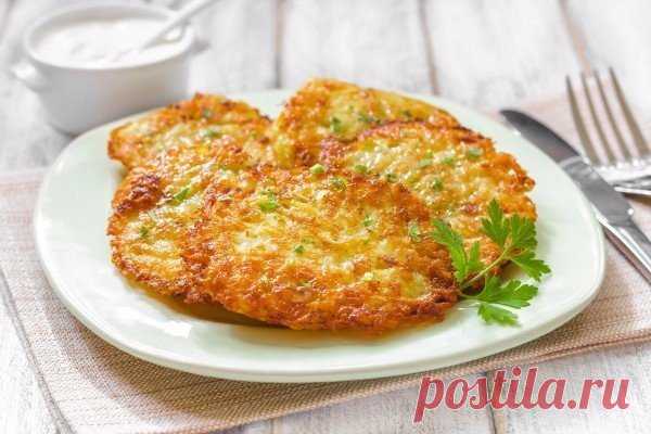 Дранички с ветчиной, сыром и зеленью