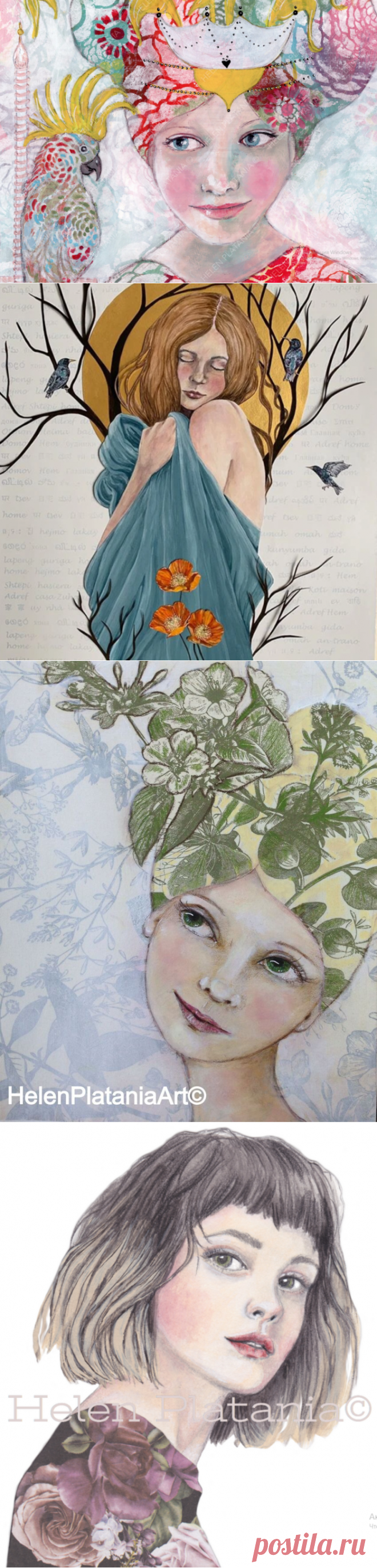 Мой город тонет в россыпи тюльпанов... Художник Хелен Платания (Helen Platania)