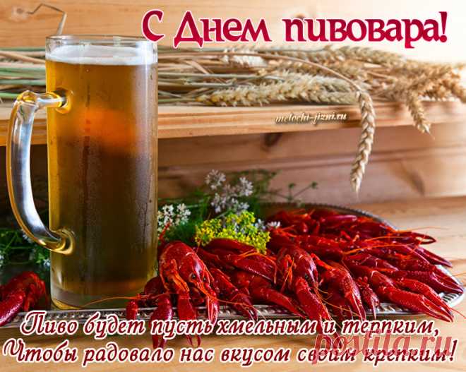 Пивовары, поздравляем,
Праздник ваш мы отмечаем,
Пениться пускай по кружкам
Этот дивный эликсир,
Дело жизни пусть откроет
Много ярких перспектив.