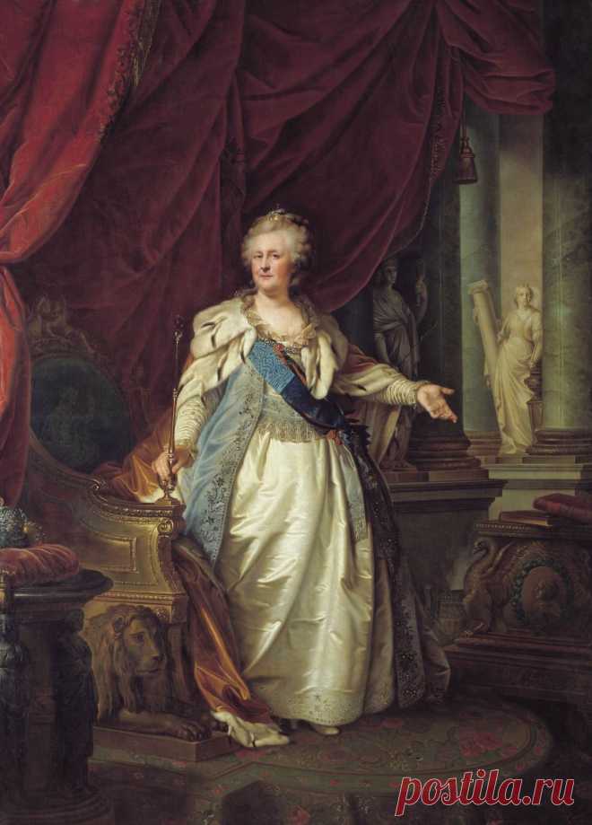 Екатерина — литератор и издатель.Портрет работы Лампи Старшего, 1793. Екатерина принадлежала к немногочисленному числу монархов, которые столь интенсивно и непосредственно общались со своими подданными путём составления манифестов, инструкций, законов, полемических статей и косвенно в виде сатирических сочинений, исторических драм и педагогических опусов... |  Catherine_II_by_J.B.Lampi_(1793,_Hermitage).jpg (Изображение JPEG, 1149 × 1600 пикселов) - Масштабированное (30%)