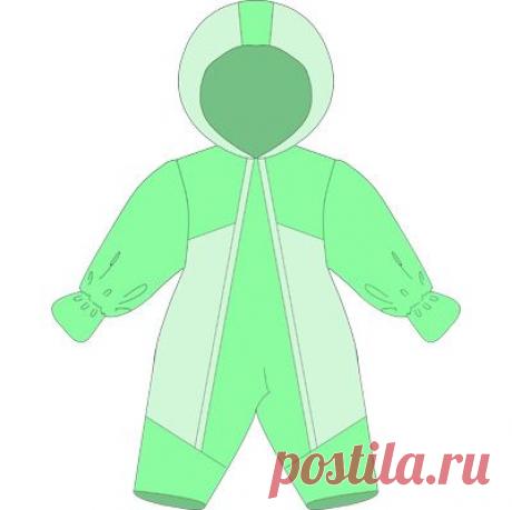 Выкройка зимнего комбинезона с цельнокроеной варежкой | Шкатулка