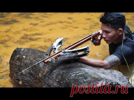 How To Make Cross Bowfishing | Cross Bowfishing VS Huge Fish