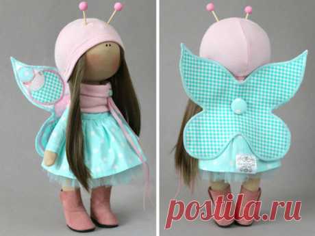 Butterfly doll Interior doll Handmade doll by AnnKirillartPlace