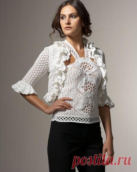 Топ и болеро крючком от Oscar de la Rentа (без описания) | Дневник Иримед