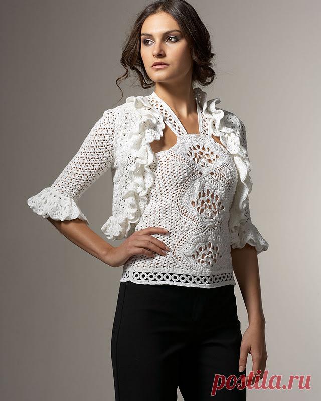 Топ и болеро крючком от Oscar de la Rentа (без описания) | Дневник Иримед