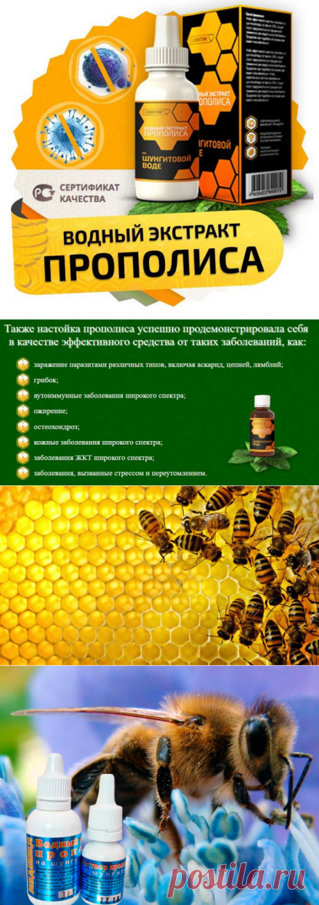 Экстракт прополиса на шунгитовой воде
