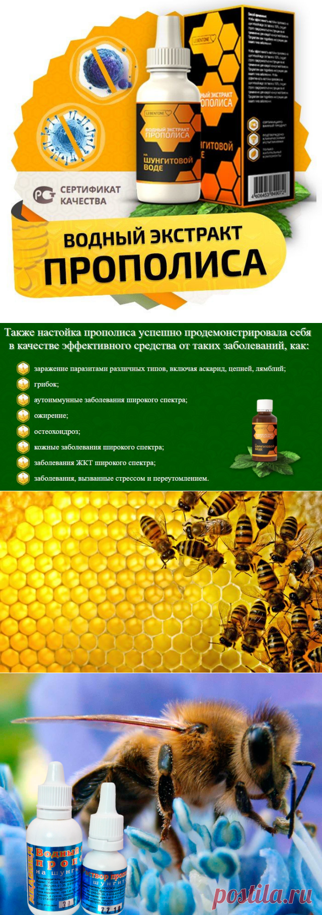 Экстракт прополиса на шунгитовой воде
