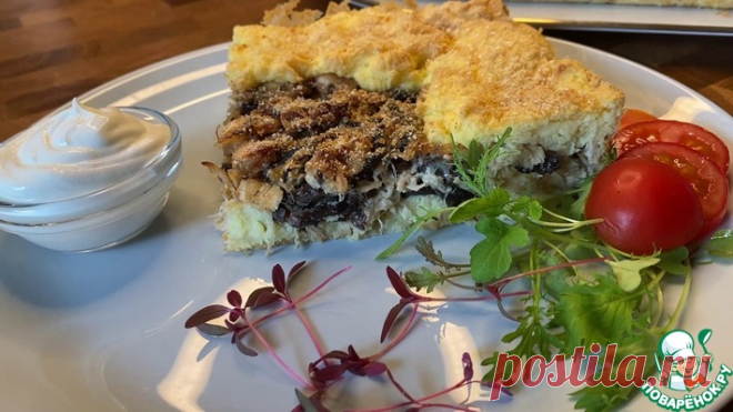 Картофельный пирог с курицей и грибами Кулинарный рецепт