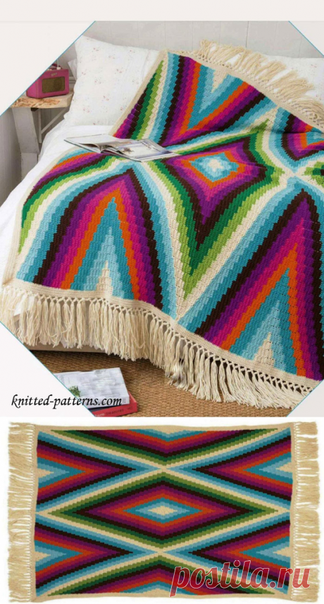 Bohemian Blanket Crochet Pattern Free