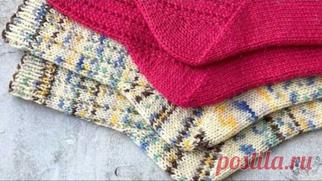 Носки с популярной пяткой СТРОНГ. Очень подробный мастер класс. Knitting socks