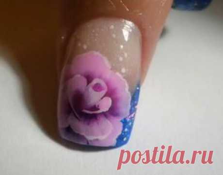 Как рисовать розу акриловыми красками.