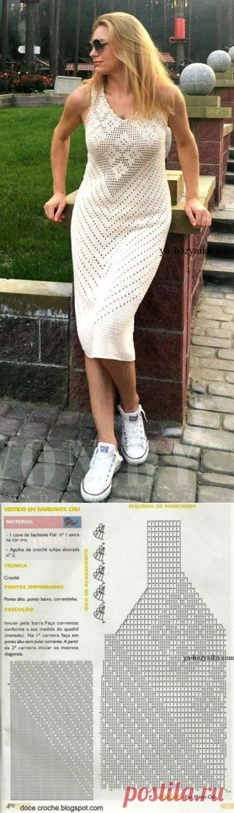 Сарафан крючком филейная вязка. Филейные узоры крючком для платья