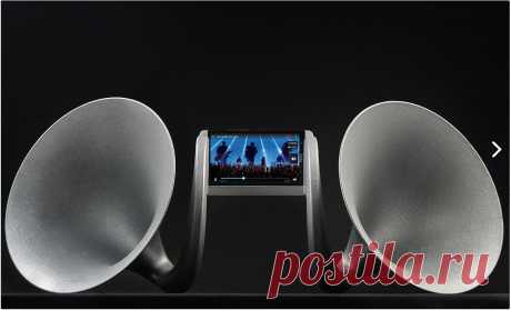 Gramohorn II - внешние динамики необычной формы для смартфона HTC One