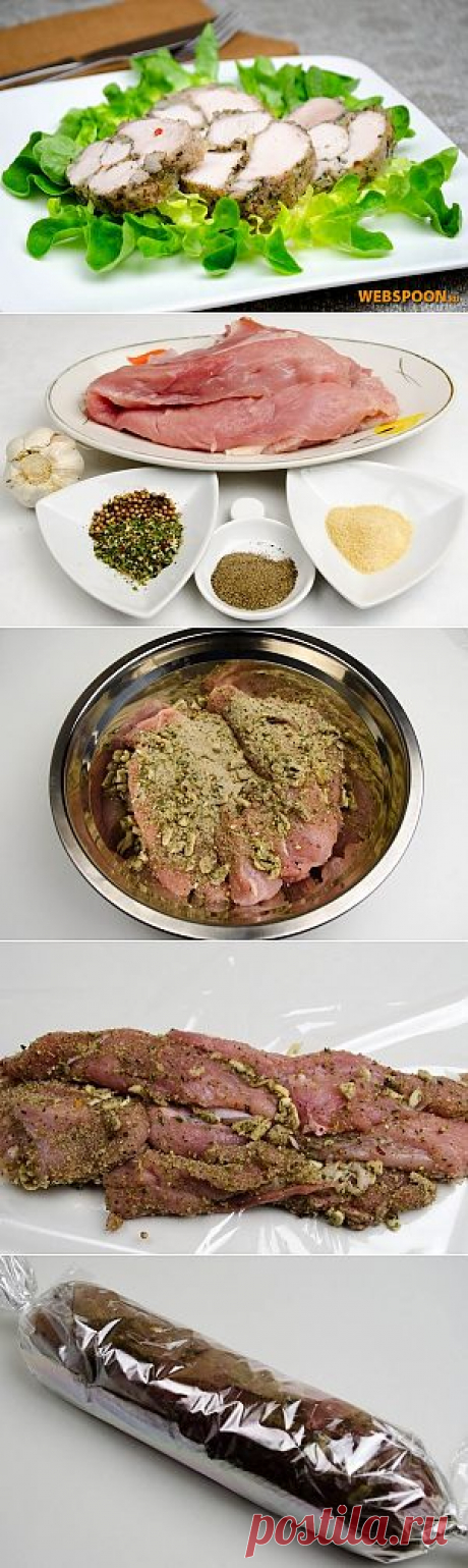Мясной рулет с чесноком и пряностями на пару с фото | Рецепт мясного рулета на пару на Webspoon.ru