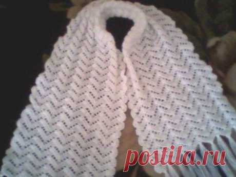 Ажурный шарфик крючком