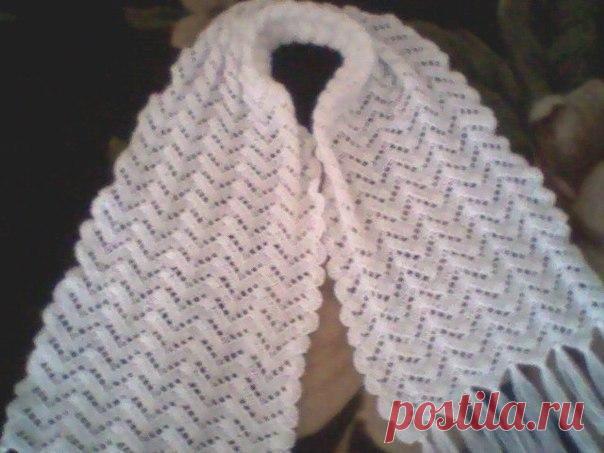 Ажурный шарфик крючком