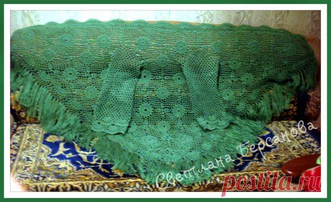 Вязание крючком и спицами/Crochet and knitting: Идея для вязания - шаль-жакет. Мастер-класс