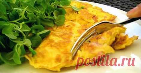 Омлет, фаршированный мясом