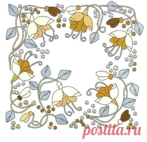 Несколько схем для вышивки лентами / Вышивка / Вышивка лентами