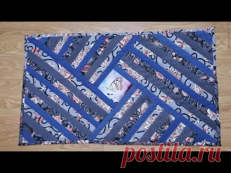 Как сшить коврик из старых джинсов 2.