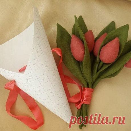 В наличии 7 штук ! #тюльпаны#из#ткани#😍