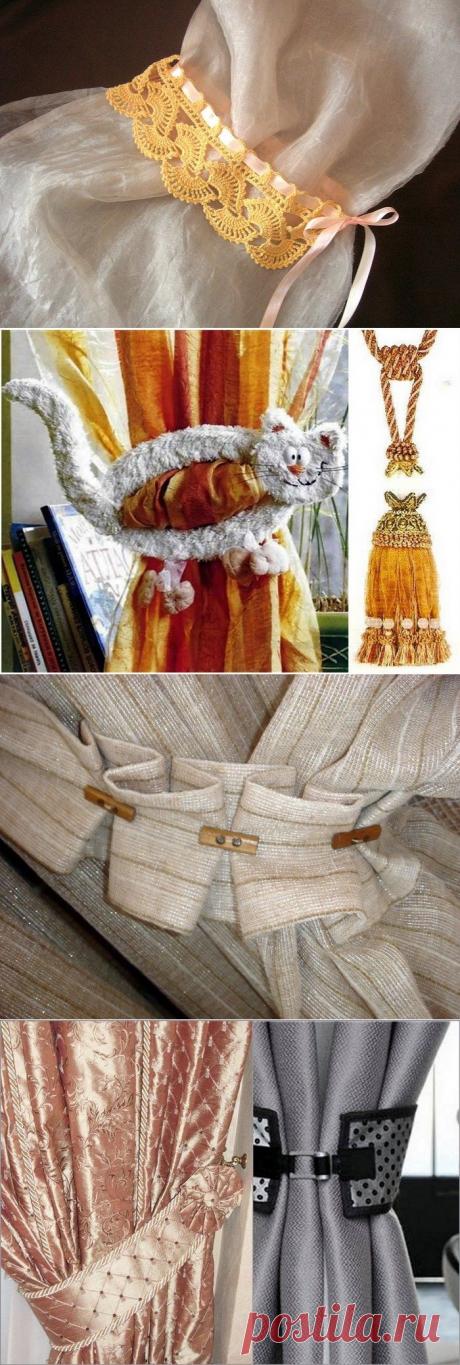 Подхваты для штор ручной работы: 44 красивых варианта