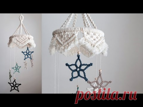 DIY Macrame Mobile / Macrame baby mobile / 마크라메 모빌