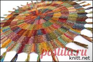 Коврик связанный по кругу | knitt.net | Все о вязании