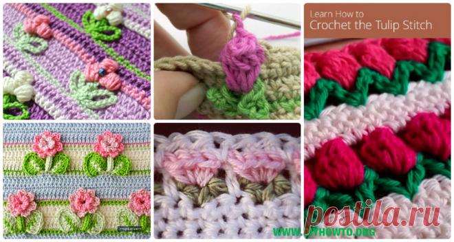 Вязание Бесплатные Схемы Для Вышивки Цветов Гладью Коллекция вязания крючком бесплатно узоры цветок стежка: вязание крючком инлайн тюльпан сшить, открытая работа цветок вышивки, бутон вышивка, и более рядный цветочным узором