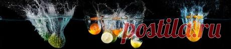 Скинали с едой и напитками, стеклянные фартуки для кухни с фруктами, ягодами, апельсинами, фото