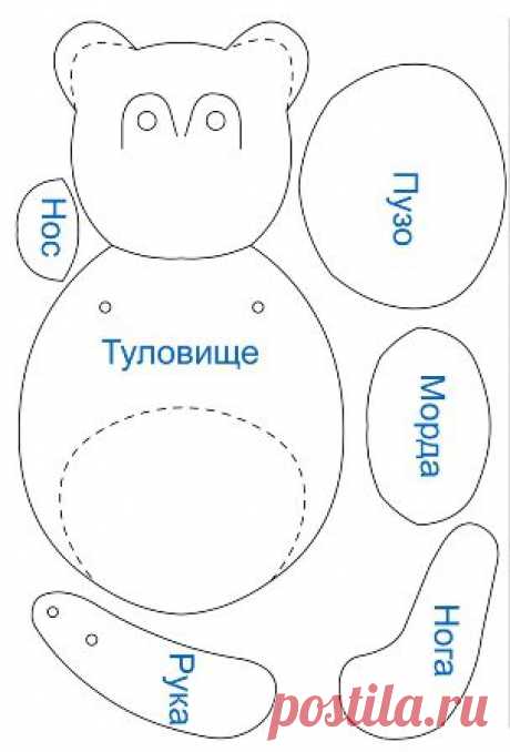 Поделки для детей: настенный подвижный медвежонок