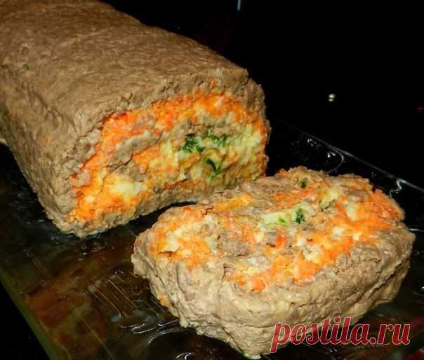 Вкусняшки: Печёночный рулет с корейской морковкой