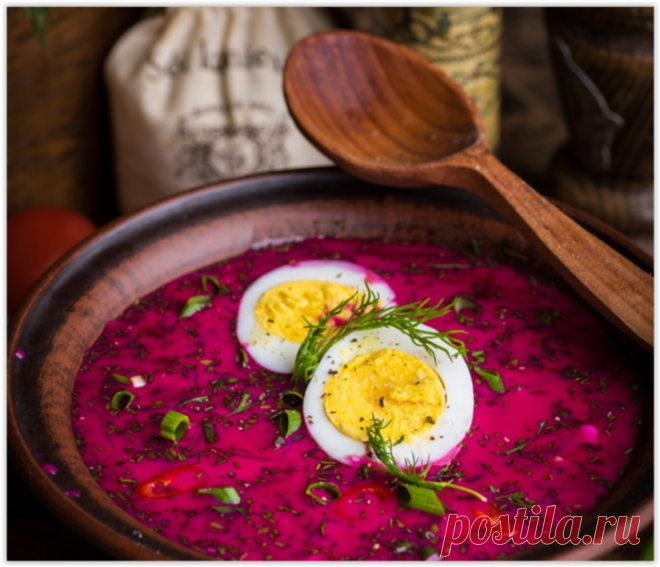 Литовский холодный борщ со свеклой - вкусный и полезный освежающий суп в летнюю жару!