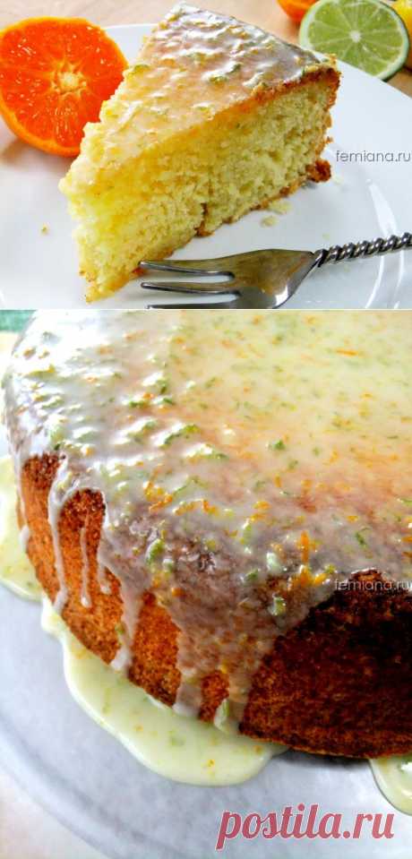 Вкуснейший цитрусовый пирог на белом вине и оливковом масле | FEMIANA