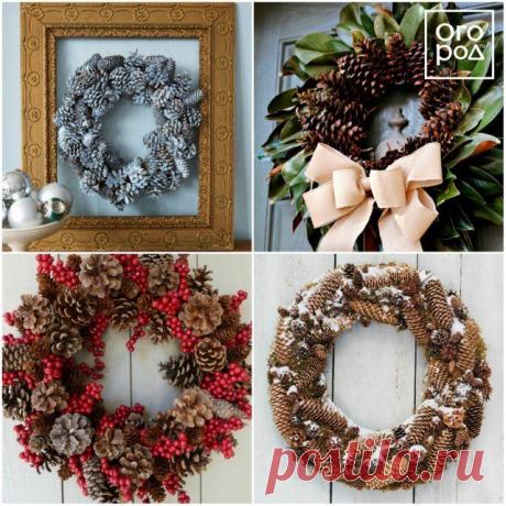 30 неожиданных идей, из чего можно сделать новогодний венок своими руками | Стиль (Огород.ru)