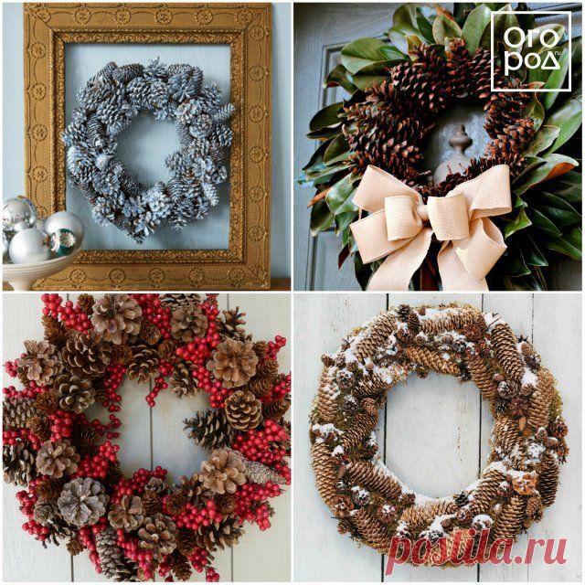 30 неожиданных идей, из чего можно сделать новогодний венок своими руками | Стиль (Огород.ru)