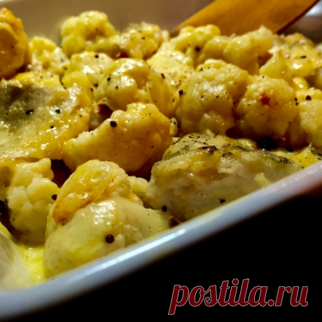 Цветная капуста и рыбка в пикантной заливке