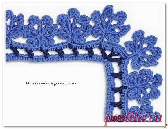 Кайма крючком.
