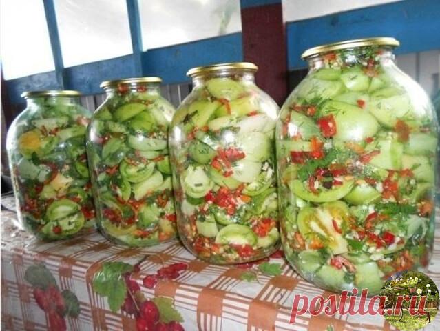 Маринованные зеленые помидоры 