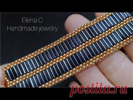 Beautiful & Elegant Beaded Bracelet Tutorial Красивый Браслет из бисера и стекляруса своими руками