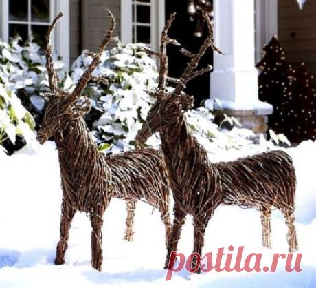 Как украсить двор частного дома к Рождеству