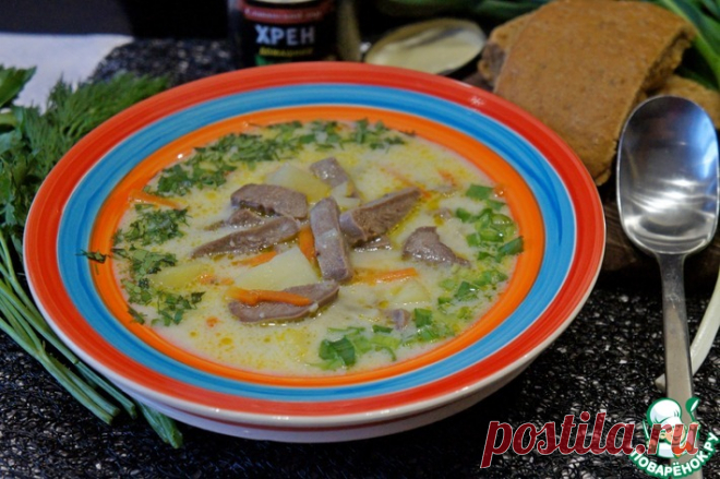Суп с языком и хреном Кулинарный рецепт