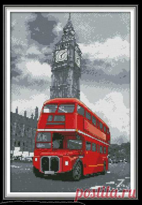3 Modern Cross Stitch Kits London Travel Embroidery Kits | Etsy