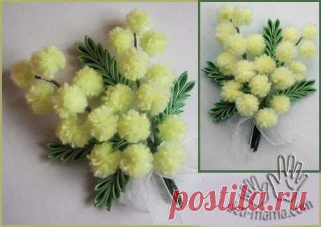 Брошь "Мимоза" - Бижутерия.Украшения