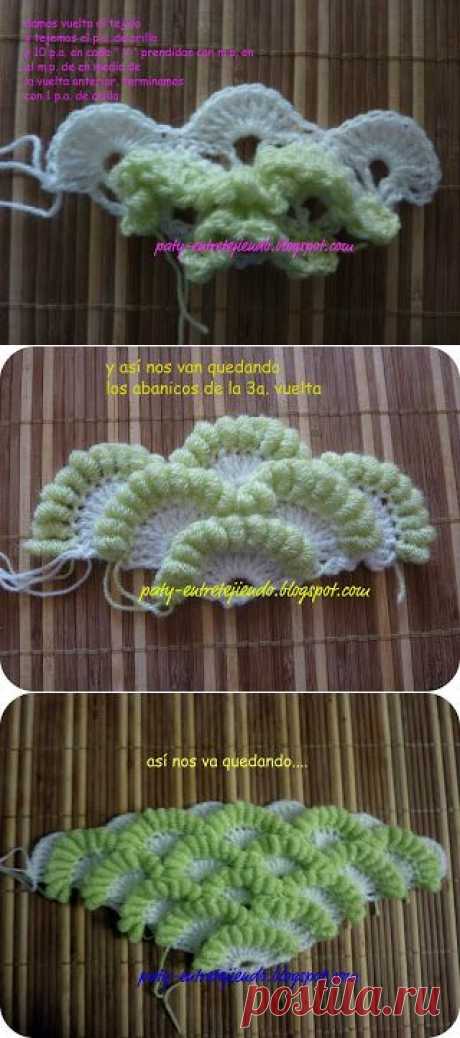 Irish crochet &amp;: Узор с необычными ракушками.