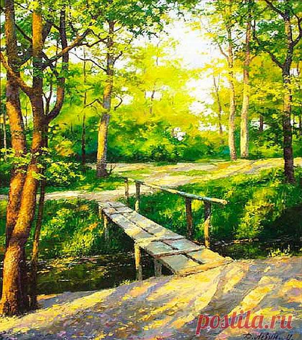 Почему так притягивает русская глубинка на лирических деревенских пейзажах Дмитрия Левина