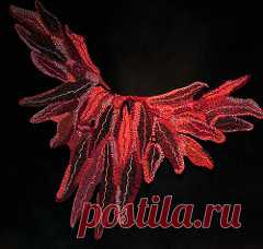 Red Freeform Shawl | Flickr - Photo Sharing!