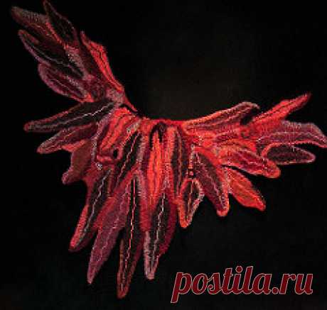 Red Freeform Shawl | Flickr - Photo Sharing!