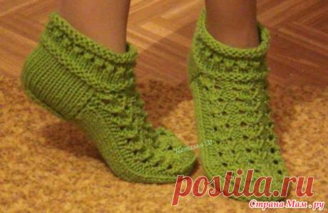 вязание следки тапочки | Записи с меткой вязание следки тапочки | Всегда смотри на вещи со светлой стороны, а если таковых нет — натирай тёмные, пока не заблестят.