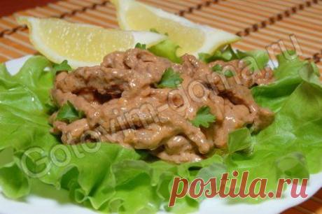 Рецепт: Мясо в пикантном соусе
